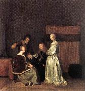 TERBORCH, Gerard The Visit qet china oil painting reproduction